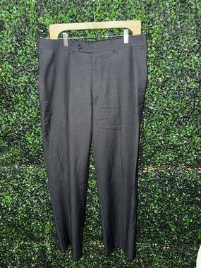 Pagro, Black Trousers, Flat front, Men’s Size 50 Vintage